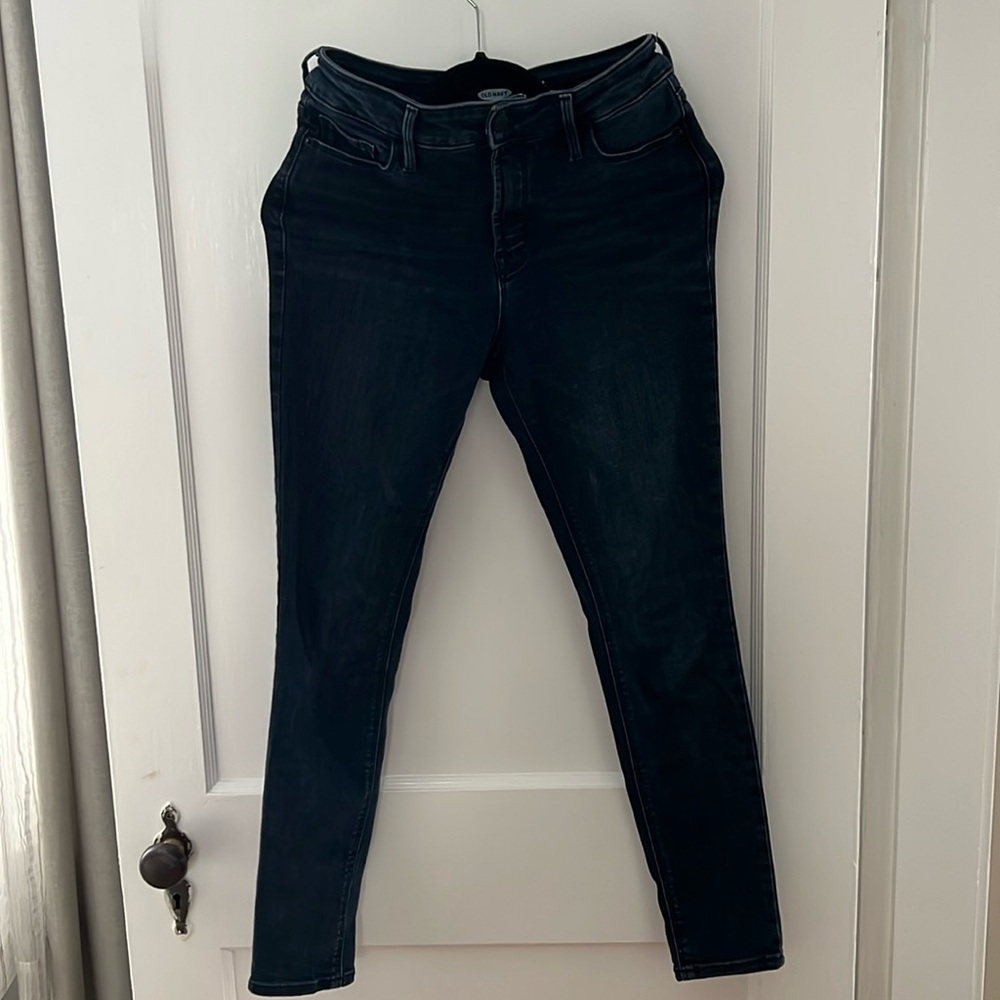 Rock Star Skinny high rise dark blue wash
